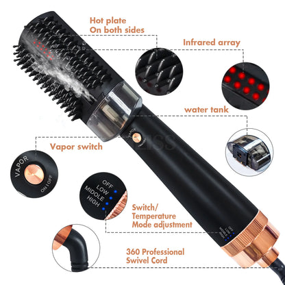 LuxeSteam InfraBrush - Infrared Ionic Hair Styler