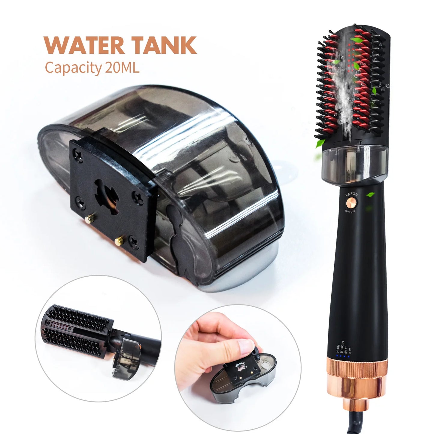 LuxeSteam InfraBrush - Infrared Ionic Hair Styler